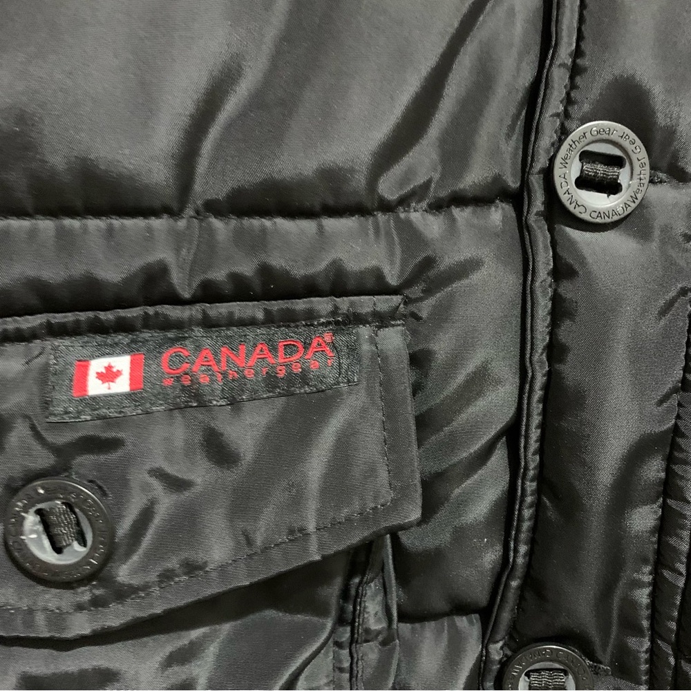 Canada Weather Gear Kids Hooded Jacket Zip Up Button Size Large (14/16) Black - Picture 6 of 9